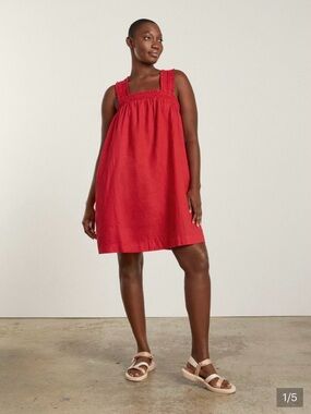 Everlane Picnic Red Sleeveless Sundress